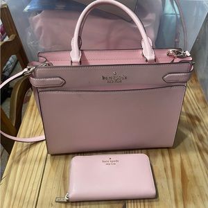 Pink Kate Spade purse & wallet set